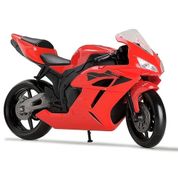 Brinquedo Moto Cbr  Rr Rancing 22cm Pneus Borracha - Vermelho