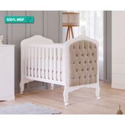 Berço Mini Cama 100% MDF Com Capitone Harmonia Permobili Branco