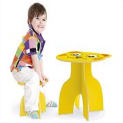 MESINHA INFANTIL TIGER MESA INFANTIL COM CADEIRA BANQUINHO MADEIRA DESCMONTAVEL DIDATICO CONJUNTO ANIMALKIDS