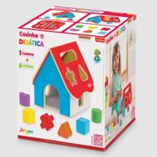 CASINHA ENCAIXE GEOMETRICO DIDATICA INTERATIVA EM MADEIRA BRINQUEDO ATIVIDADE  INFANTIL