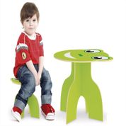 MESINHA INFANTIL FLOG MESA INFANTIL COM CADEIRA BANQUINHO MADEIRA DESCMONTAVEL DIDATICO CONJUNTO ANIMALKIDS