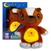 URSO DE PELUCIA MUSICAL COM PROJETOR DE ESTRELAS NOITE HORA DO SONO INFANTIL MARROM