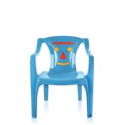 CADEIRA POLTRONA INFANTIL EM PLASTICO RESISTENTE  EDUCACIONAL AZUL MENINOS