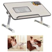 MESA NOTEBOOK PORTATIL DOBRAVEL ERGONOMICA AJUSTE DE ALTURA COM SUPORTE COOLER MULTIFUNCIONAL
