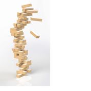 JOGO TORRE DE EQUILIBRIO 54 PECAS BLOCOS ESTILO JENGA EM MADEIRA MDF JUNGES