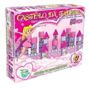 KIT BLOCOS DE MONTAR CASTELO DAS FADAS EM MADEIRA DE CONTRUIR 54 PEÇAS BRINQUEDO PEDAGOGICO MENINAS