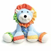 Pelúcia Infantil - 33 cm - Creck-Creck - Leão Colors Azul - Anjos Baby