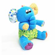 Pelúcia Infantil - 25 cm - Creck-Creck - Elefante Pipo - Turquesa - Anjos Baby