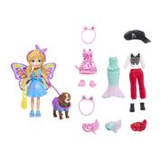 Boneca Polly Pocket Mattel - Polly e Cachorrinho com Fantasias