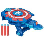 Lançador de Dardos Nerf Capitão América Marvel Mech Strike Monster Hunters F4377 Hasbro