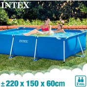 Piscina Intex Retangular de Armação de Metal de 2.282 L com 2,60m x 1,60m de Largura e 65cm de Profundidade