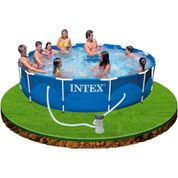 Piscina Intex Circular de Armação Metal de 6.503 L com 3,66m de Diâmetro e 76cm de Profundidade (C/ Bomba Filtro 220v)