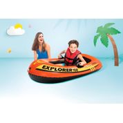 Bote Inflável Intex Explorer 100 para uma Pessoa: 1,47m de Comprimento, 84cm de Largura x 36cm de Altura