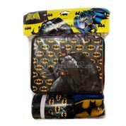 Kit Batman Brinquedo com 1 Lancheira de Maletinha + 1 Copo + 1 Mini toalha