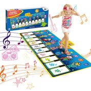 Piano Music Mat Tapete Musical 110x36cm  Animais Crianças Infantil Bebês 10 Teclas Musicais Touch