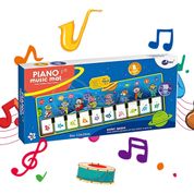 Tapete Musical Infantil Piano Music Mat Touch Animais para Crianças Bebês com 8 instrumentos em 1