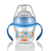 Copo de Transição First Moments + Bico Extra + Alça Removível 150 ml Azul Fisher Price - BB1055