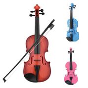 VIOLINO INFANTIL MINI BRINQUEDO ESTILO PROFISSIONAL ACUSTICO 4 CORDAS E ARCO MENINA MENINO Azul