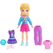 Boneca Polly Pocket Mattel Polly Jogadora de Futebol 7 cm