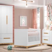 Berço 3 em 1 Mini Cama Montessoriana Alegria Branco HP - Henn