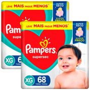 Fralda Pampers Supersec XG - 136 Unidades