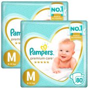 Fralda Pampers Premium Care Jumbo M - 160 Unidades