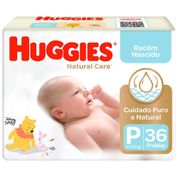 Fralda Huggies Natural Care P 36 Unidades