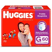 Fralda Huggies Roupinha Supreme Care G - 60 Unidades