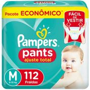 Fralda Calça Pampers Pants Tamanho M 112 Unidades