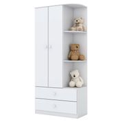 Guarda Roupa Infantil 2 Portas Com Cantoneira Labirinto Branco - Henn