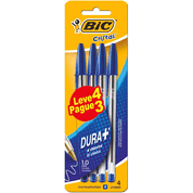 Caneta Esferográfica Ponta De 1.0mm Azul Leve 4 Pague 3 BIC