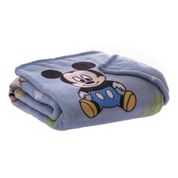 Manta Soft Infantil Poliéster Jolitex Mickey e Pluto 90x110cm