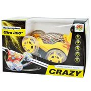 Amarelo Carro Crazy Gira 360 Controle Remoto - DM TOYS DMT57