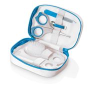 Kit Higiene Azul - Tesoura, Cortador de Unhas, Lixa, Pente e Escova de Cabelos Multikids Baby BB097