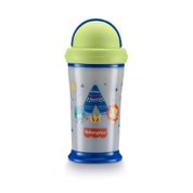 Copo Playful Glow in The Dark Azul Star 240ml 12+M Fisher Price - BB1128