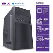 Computador Home H200 - ATHLON Dual Core 200GE 3.2GHZ 4GB DDR4 HD 500GB HDMI/VGA Fonte 200W  Windows 10 Home