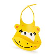 Babador de Silicone Silybib Girafa Amarelo 6+M Multikids Baby - BB043