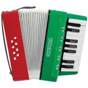 Acordeon Infantil Turbinho 104 Vermelho/Verde