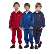 KIT 3 CONJUNTOS CASACO E CALÇA ESPORTIVO AGASALHO INFANTIL BEBE UNIFORME INVERNO DE FRIO PELUCIADO Tamanho: 06;Cor:Verme