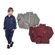 KIT 3 CONJUNTOS CASACO E CALÇA ESPORTIVO AGASALHO INFANTIL BEBE UNIFORME INVERNO DE FRIO PELUCIADO Tamanho: 10;Cor:Azul