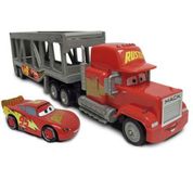 Caminhão de Fricção - Com Carro Roda Livre - Carros - Disney - Mack com Mcqueen - Toyng