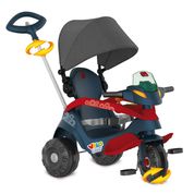 Triciclo Velobaby Reclinável com Capota Passeio e Pedal Azul - Bandeirante