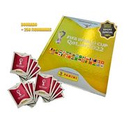 Kit Álbum CAPA DURA DOURADO + 50 Envelopes Figurinhas Copa do Mundo - Panini