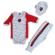 Conjunto Bebê Flamengo Longo 3 Peças Oficial