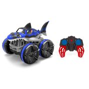 Carrinho Anfíbio com Controle Remoto Monster Shark Azul - Toyng