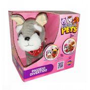 Cachorro Cinza Playfull Pets Passeio Divertido - Toyng 04646