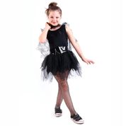 Fantasia de Morcego Menina Vestido com Capa de Halloween TAM - 16