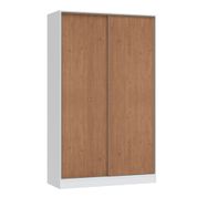 Guarda Roupa Modulado Requinte com 2 Portas de Correr - Branco Line/Macadâmia