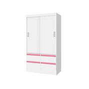 Guarda Roupa Arezzo Flex com 2 Portas - Branco/Rosa