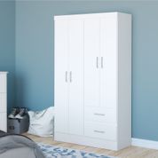 Guarda Roupa Camélia com 4 Portas - Branco